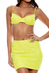 Luli Fama Chasing Stars Sequins Mini Skirt
